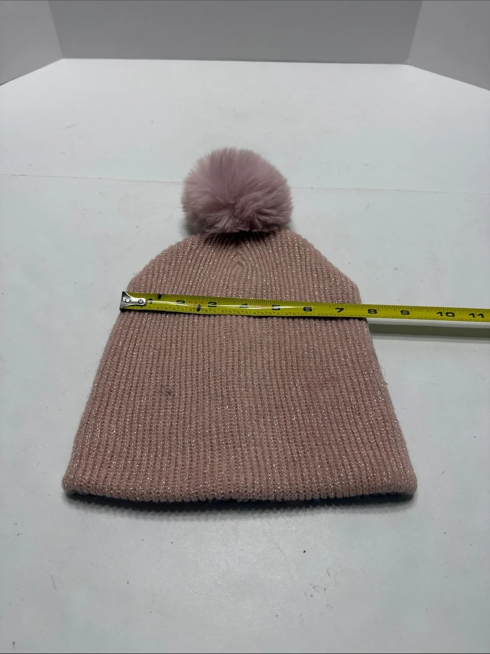 Sparkle Ribbed Knit Beanie - Dusty Rose